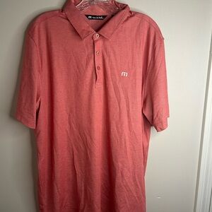 Travis Mathew Coral Polo Shirt
